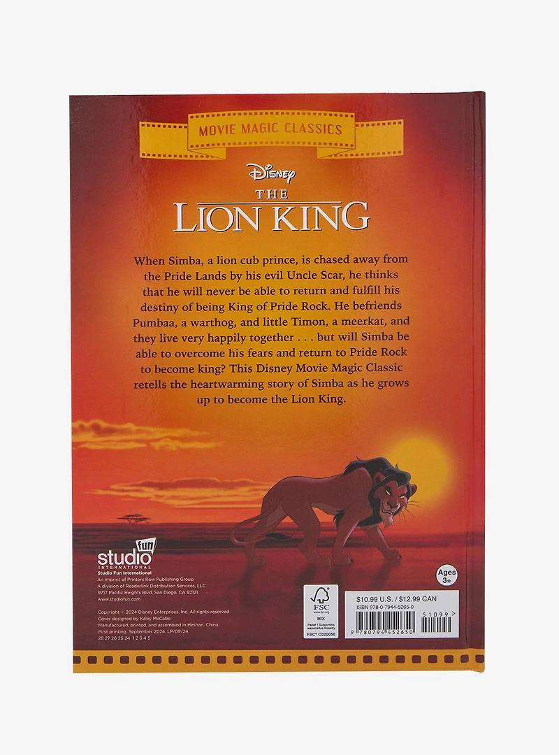 Disney Movie Magic Classics The Lion King Lenticular Storybook