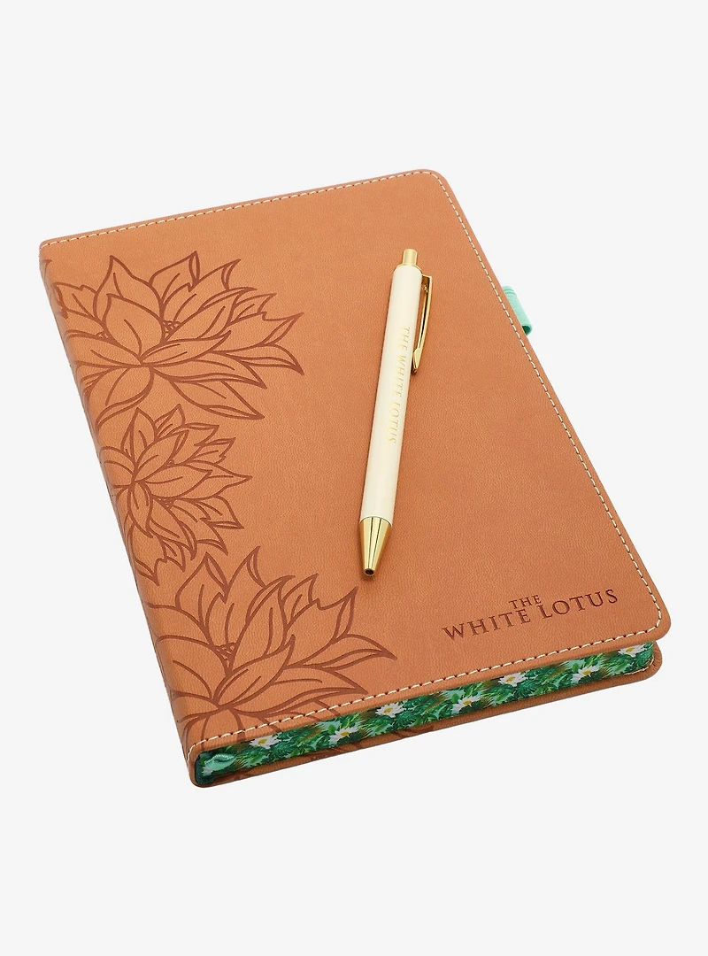 The White Lotus Floral Journal & Pen Set