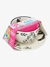 Disney Alice in Wonderland Tonal Alice Floral Teacup & Saucer