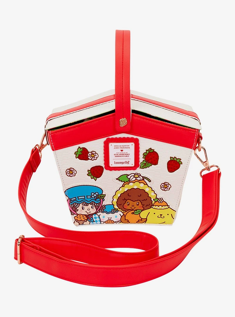Loungefly Sanrio Hello Kitty & Friends x Strawberry Shortcake Basket Strawberry Scented Crossbody Bag