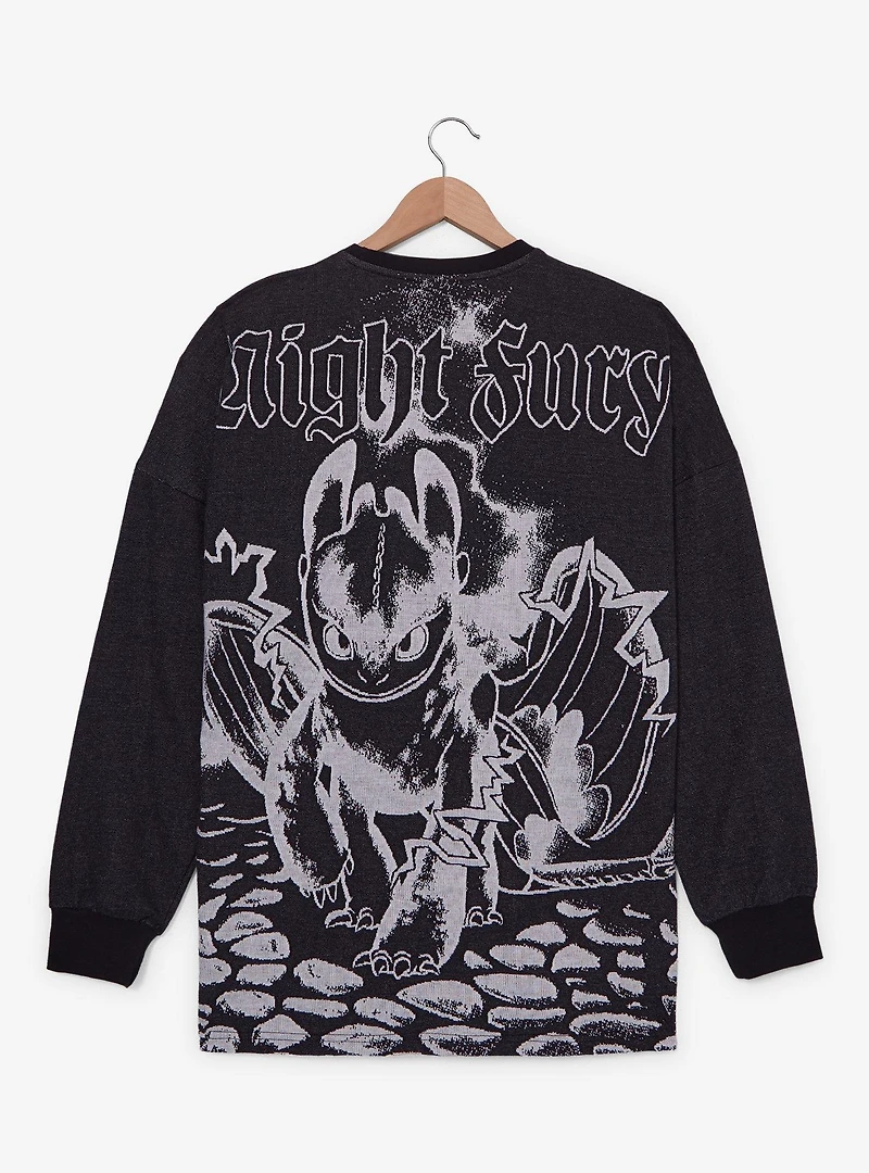 DreamWorks How To Train Your Dragon Toothless Tonal Portrait Long Sleeve - BoxLunch Exclusive