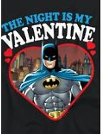 DC Comics Batman The Night Is My Valentine Women's Crop Top T-Shirt