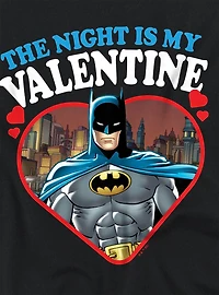 DC Comics Batman The Night Is My Valentine Women's Crop Top T-Shirt