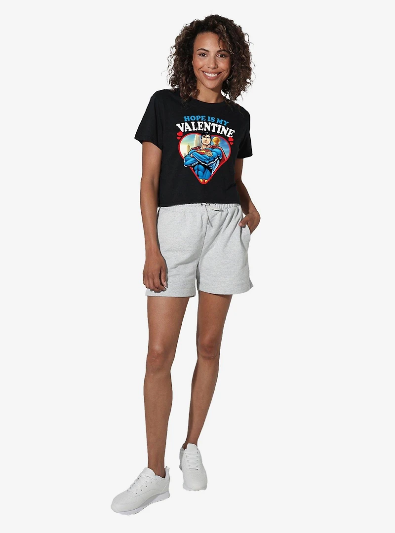 DC Comics Superman Hope Is My Valentine Women's Crop Top T-Shirt