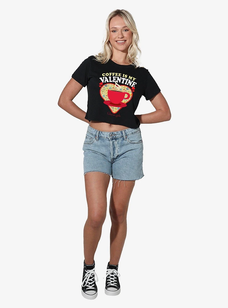 Gilmore Girls Coffee Is My Valentine Women's Crop Top T-Shirt