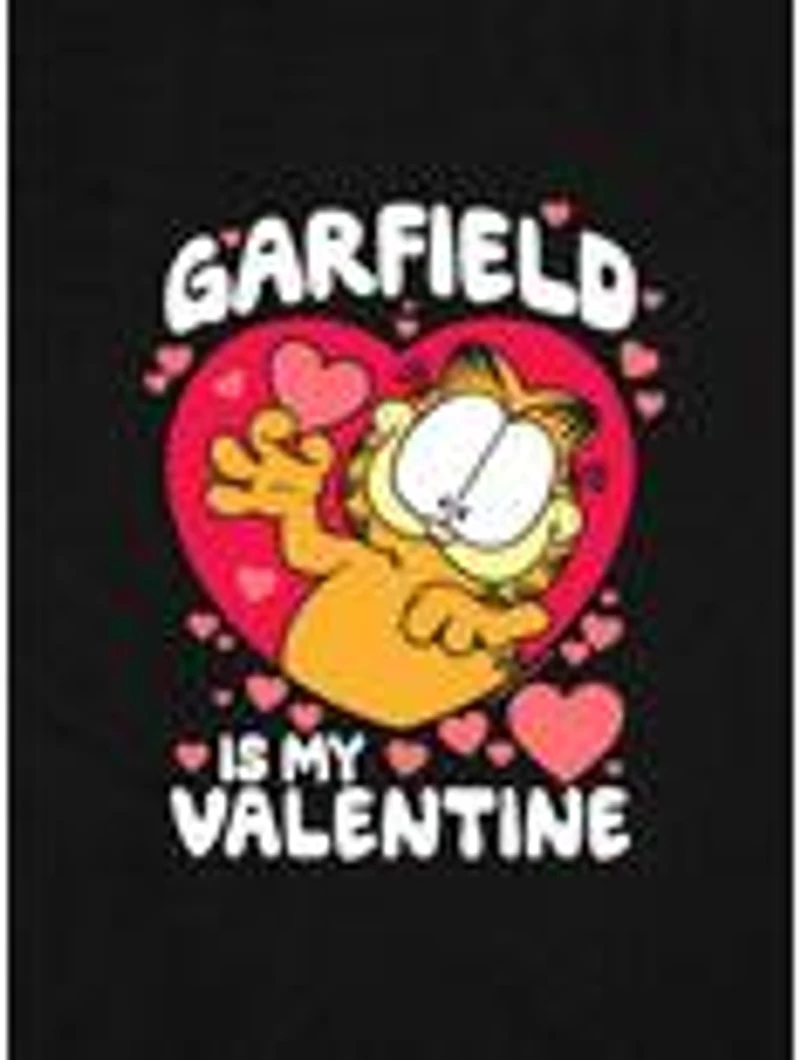 Garfield Is My Valentine Cap Sleeve Baby Rib Women's Crop Top