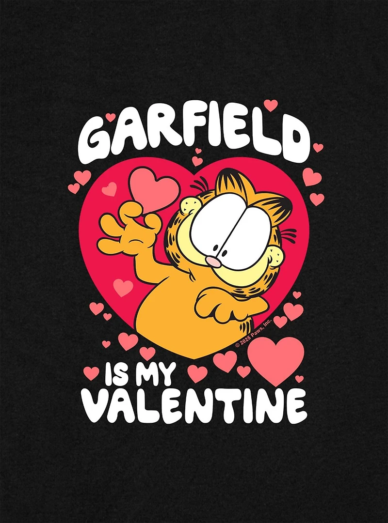 Garfield Is My Valentine Cap Sleeve Baby Rib Women's Crop Top