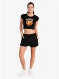 the Lord of Rings Gollum My Precious Valentine Cap Sleeve Baby Rib Women's Crop Top