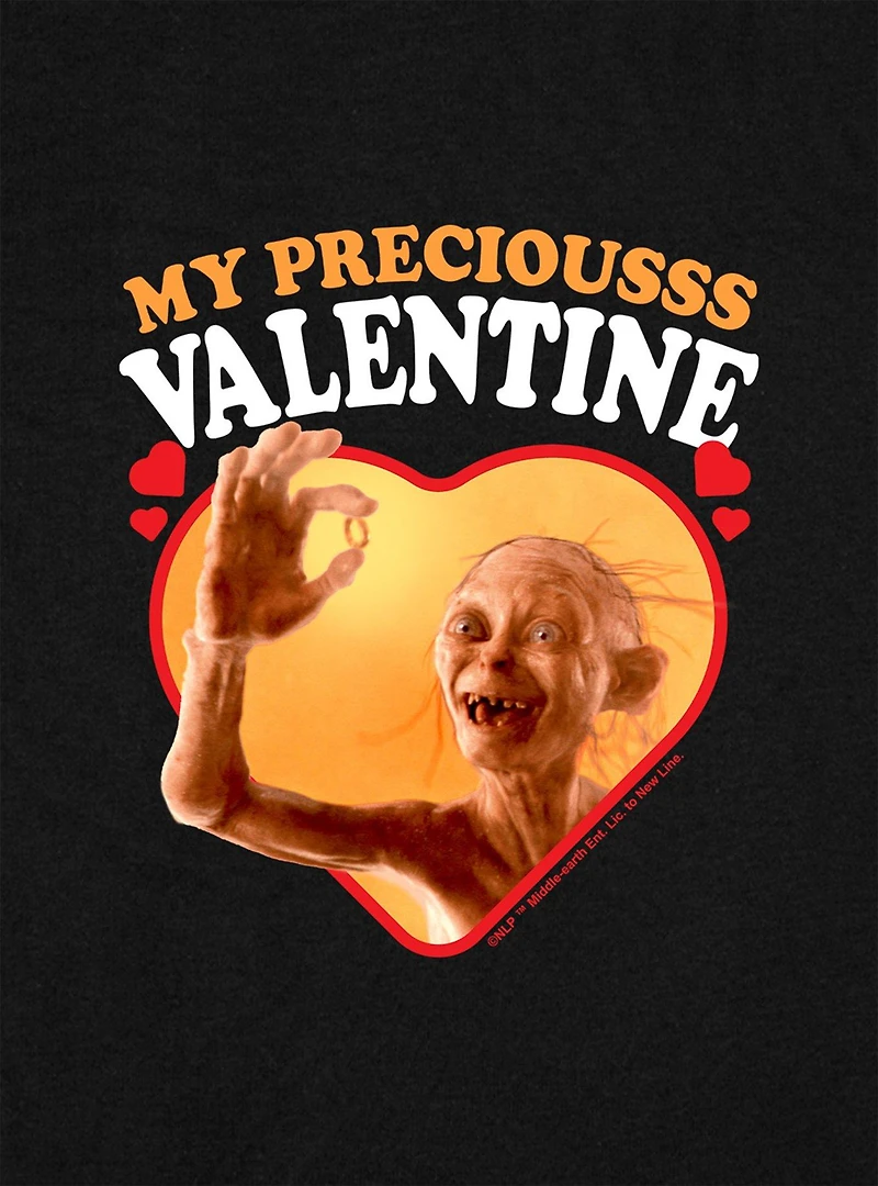 the Lord of Rings Gollum My Precious Valentine Cap Sleeve Baby Rib Women's Crop Top