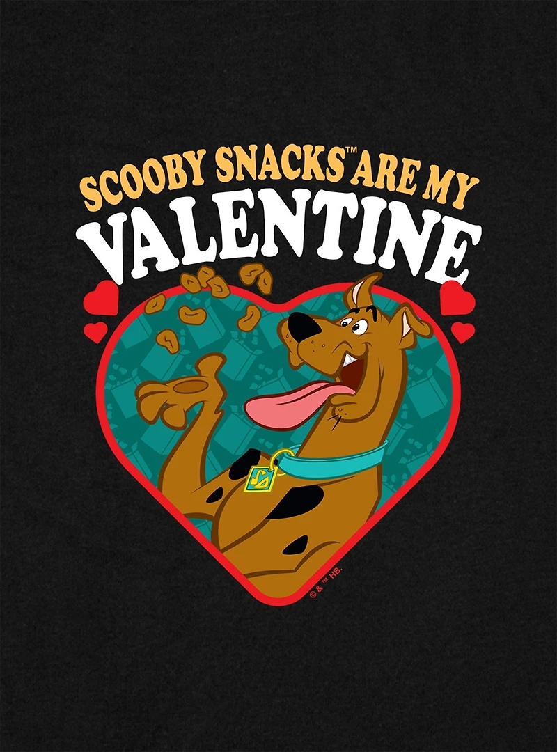 Scooby-Doo! Scooby Snacks Are My Valentine Cap Sleeve Baby Rib Women's Crop Top