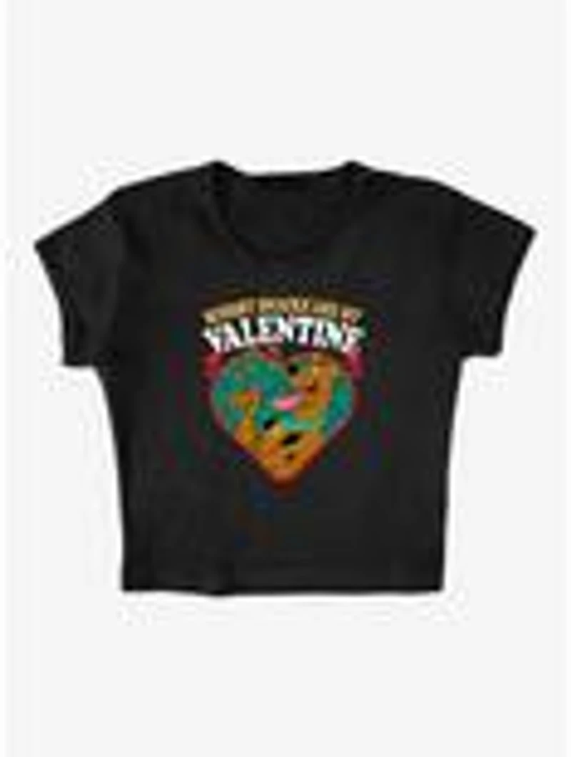 Scooby-Doo! Scooby Snacks Are My Valentine Cap Sleeve Baby Rib Women's Crop Top