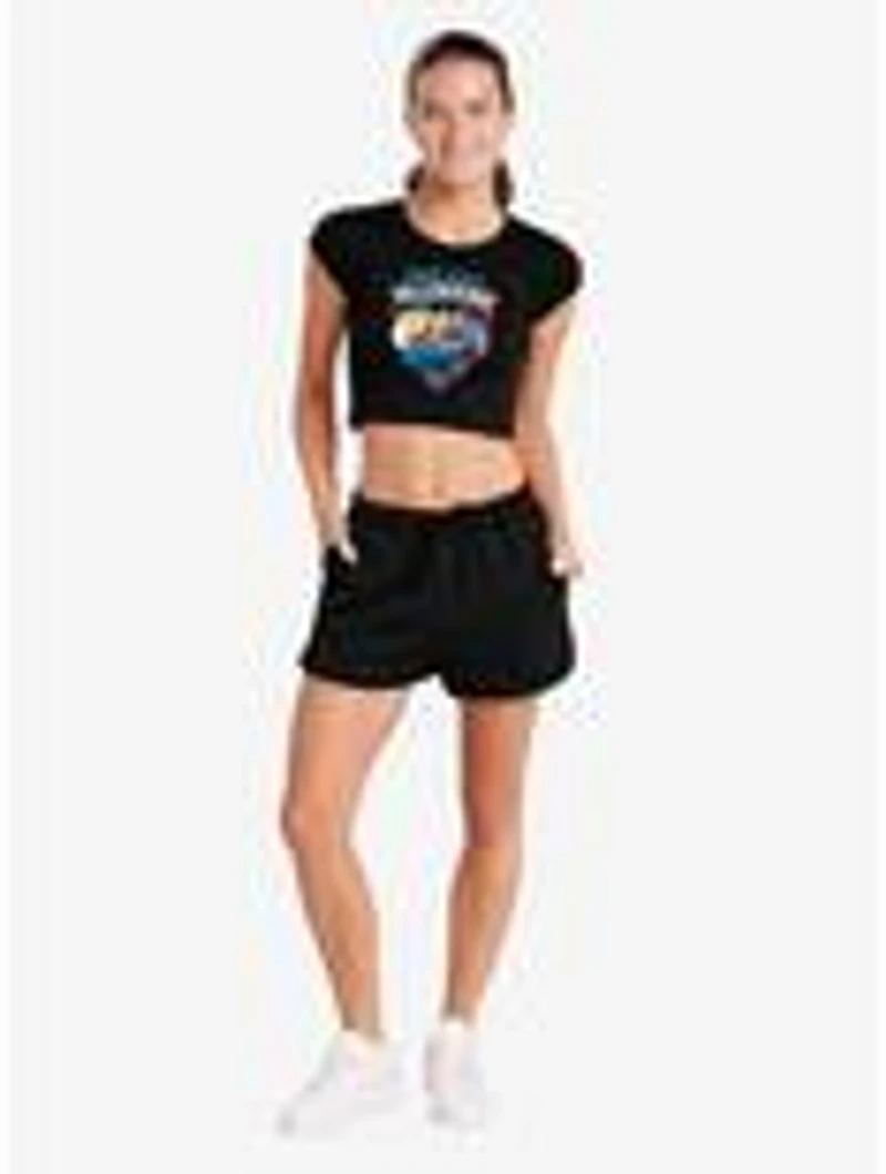 DC Comics Superman Hope Is My Valentine Cap Sleeve Baby Rib Women's Crop Top