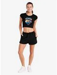 DC Comics Superman Hope Is My Valentine Cap Sleeve Baby Rib Women's Crop Top