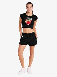 Gilmore Girls Coffee Is My Valentine Cap Sleeve Baby Rib Women's Crop Top