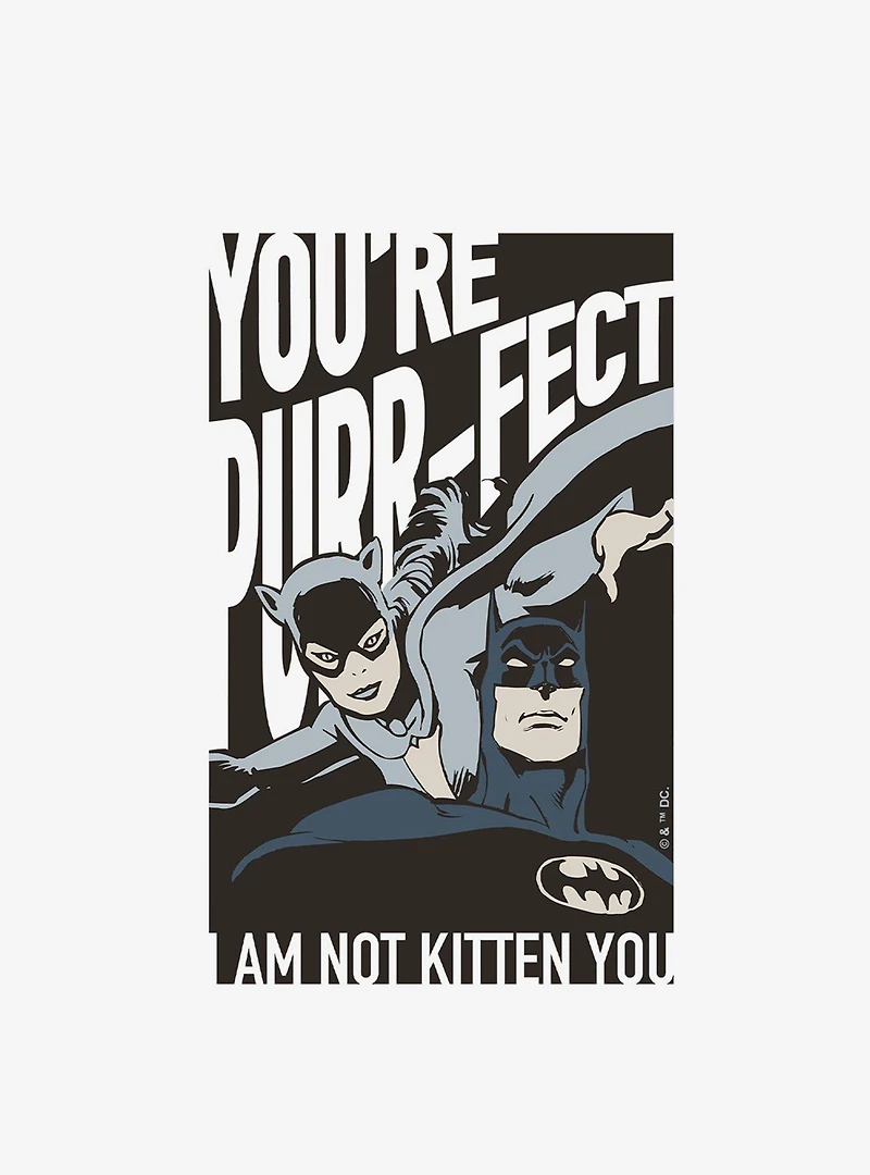 DC Comics Batman Catwoman You're Purrfect Cap Sleeve Baby Rib Women's Crop Top