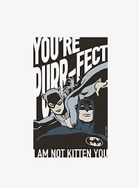 DC Comics Batman Catwoman You're Purrfect Cap Sleeve Baby Rib Women's Crop Top