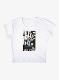 DC Comics Batman Catwoman You're Purrfect Cap Sleeve Baby Rib Women's Crop Top