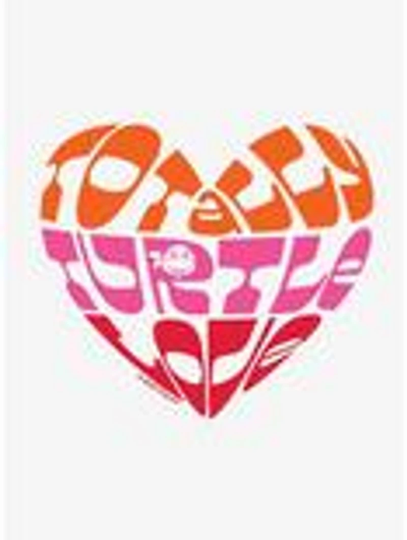 Teenage Mutant Ninja Turtles Totally Turtle Love Cap Sleeve Baby Rib Women's Crop Top