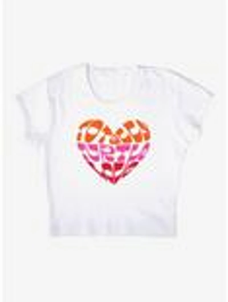 Teenage Mutant Ninja Turtles Totally Turtle Love Cap Sleeve Baby Rib Women's Crop Top