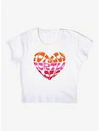 Teenage Mutant Ninja Turtles Totally Turtle Love Cap Sleeve Baby Rib Women's Crop Top