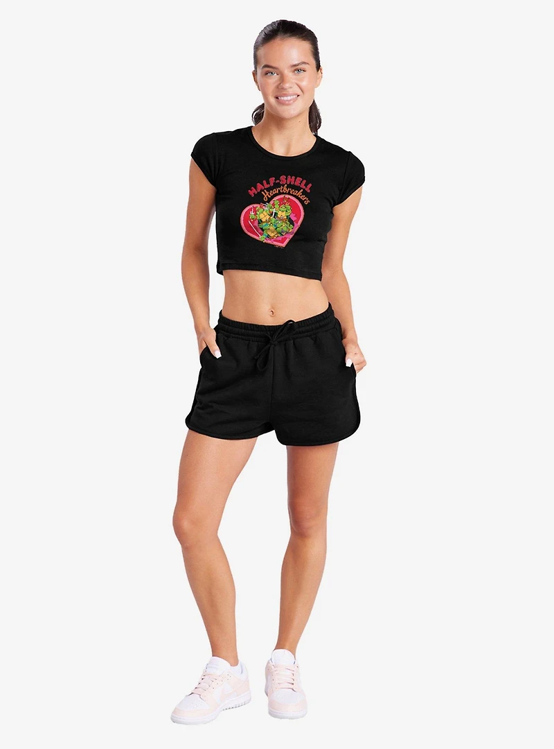Teenage Mutant Ninja Turtles Half-Shell Heartbreakers Cap Sleeve Baby Rib Women's Crop Top