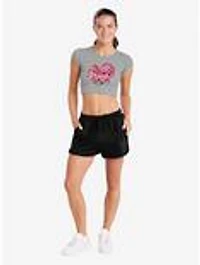 Scooby-Doo! Road To Romance Cap Sleeve Baby Rib Women's Crop Top