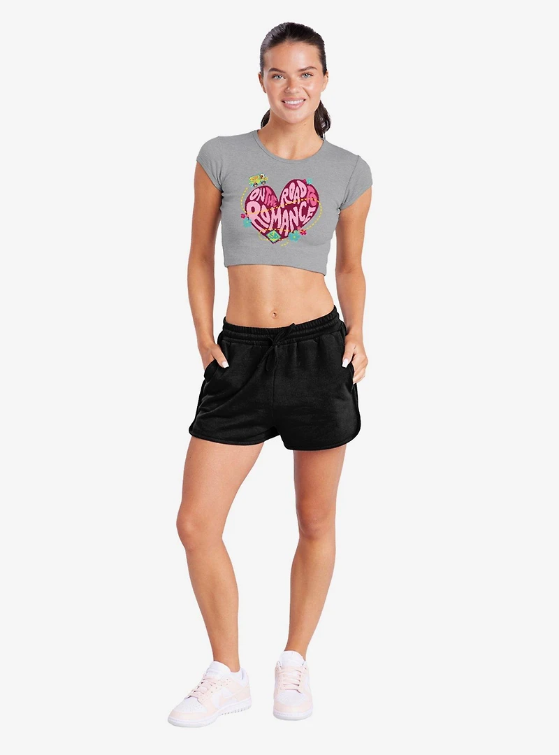 Scooby-Doo! Road To Romance Cap Sleeve Baby Rib Women's Crop Top