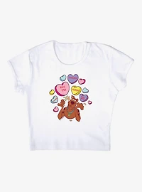 Scooby-Doo! Heart Candy Cap Sleeve Baby Rib Women's Crop Top