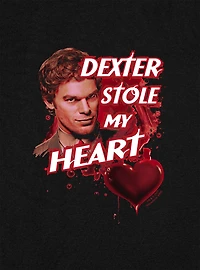 Dexter Bloody Heart Cap Sleeve Baby Rib Women's Crop Top