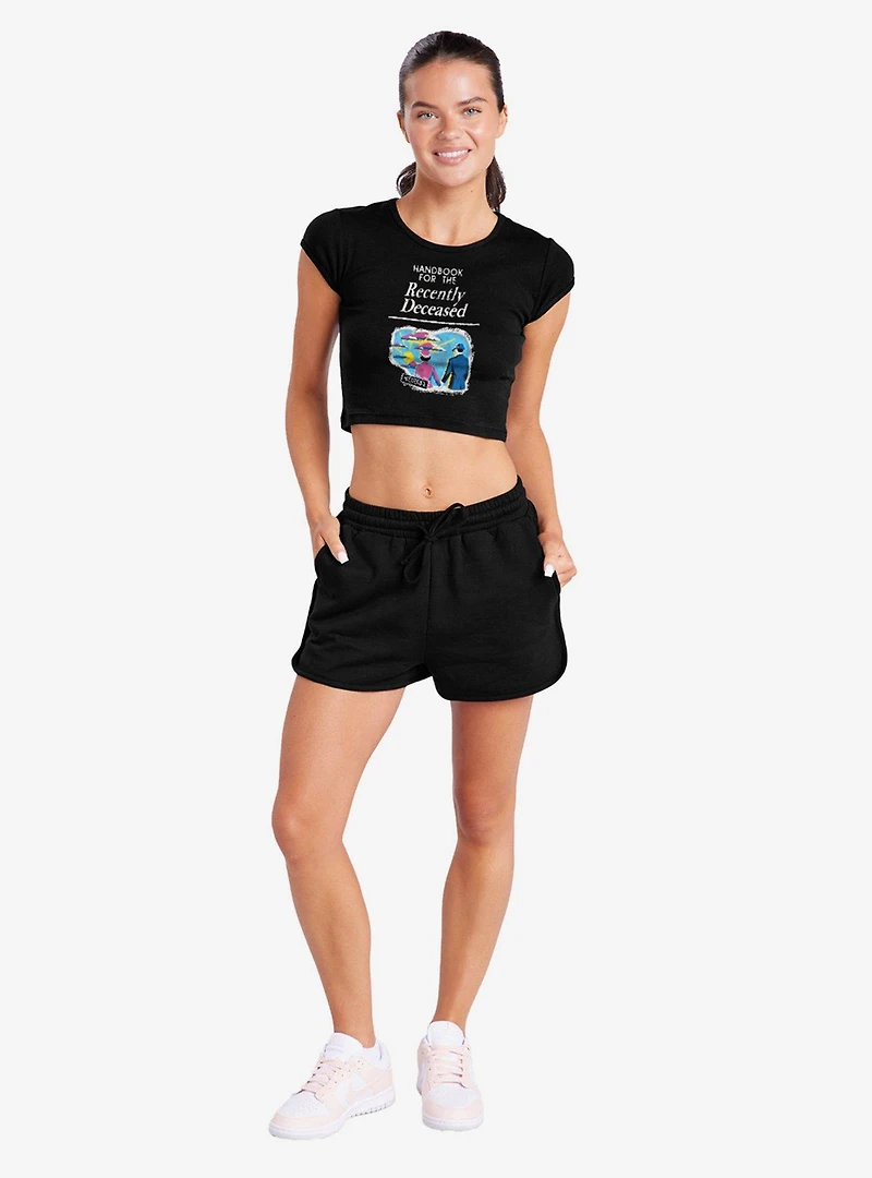 Beetlejuice The Handbook Cap Sleeve Baby Rib Women's Crop Top