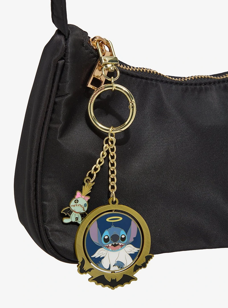 Loungefly Disney Lilo & Stitch Angel & Devil Stitch Spinning Keychain