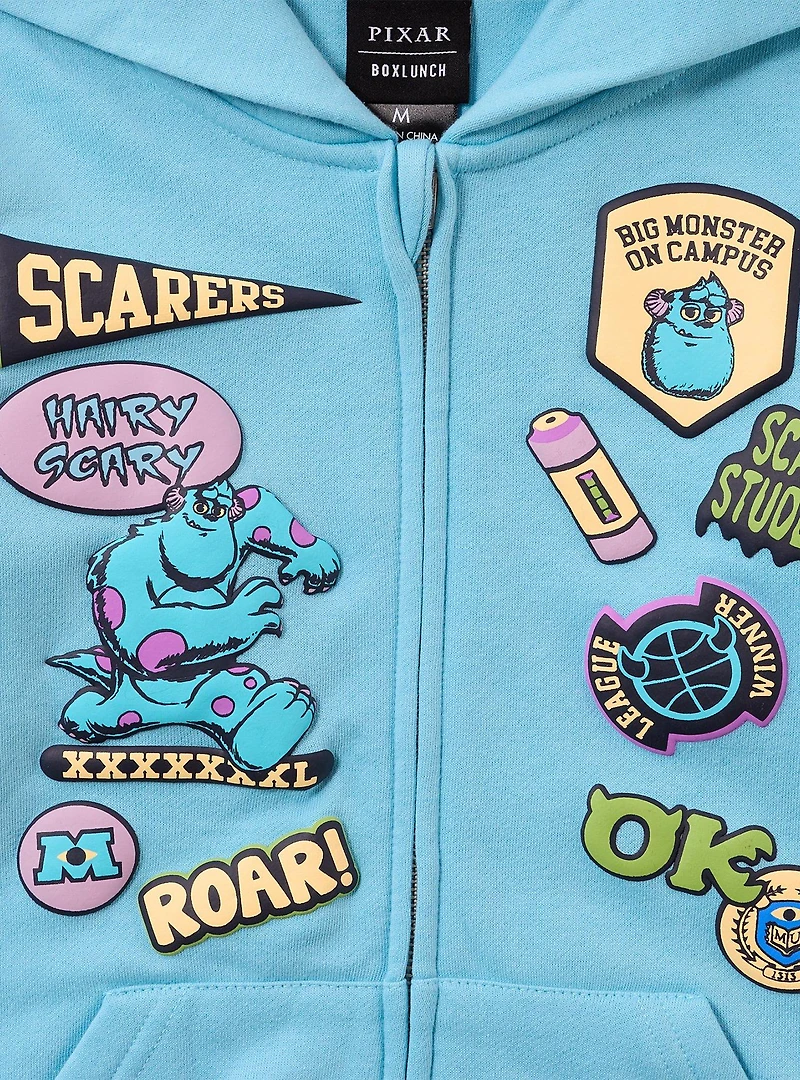 Disney Pixar Monsters University Sulley Patches Youth Zippered Hoodie - BoxLunch Exclusive