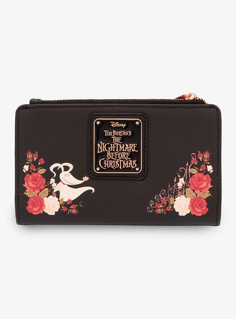 Loungefly Disney The Nightmare Before Christmas Foral Zero Wallet - BoxLunch Exclusive