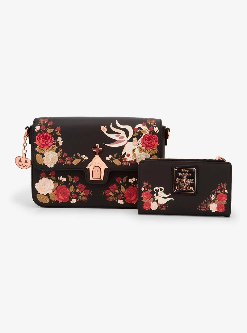 Loungefly Disney The Nightmare Before Christmas Foral Zero Wallet - BoxLunch Exclusive