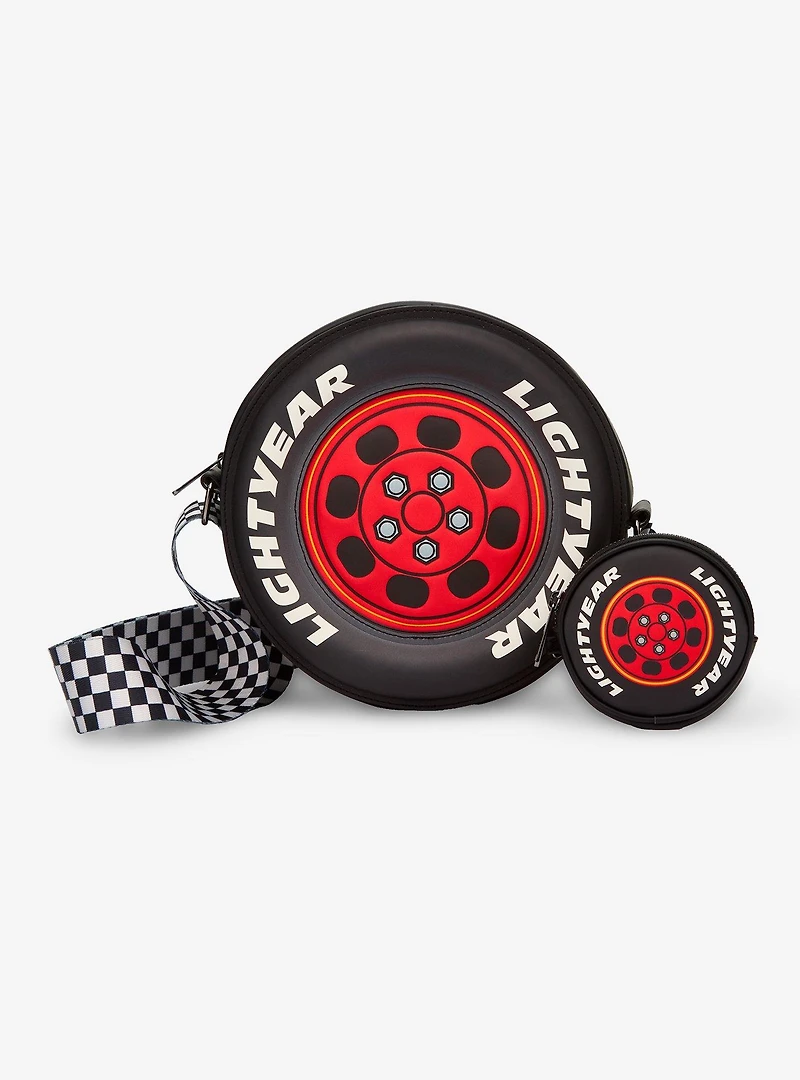Loungefly Disney Pixar Cars Lightning McQueen Tire Figural Wristlet Coin Purse - BoxLunch Exclusive