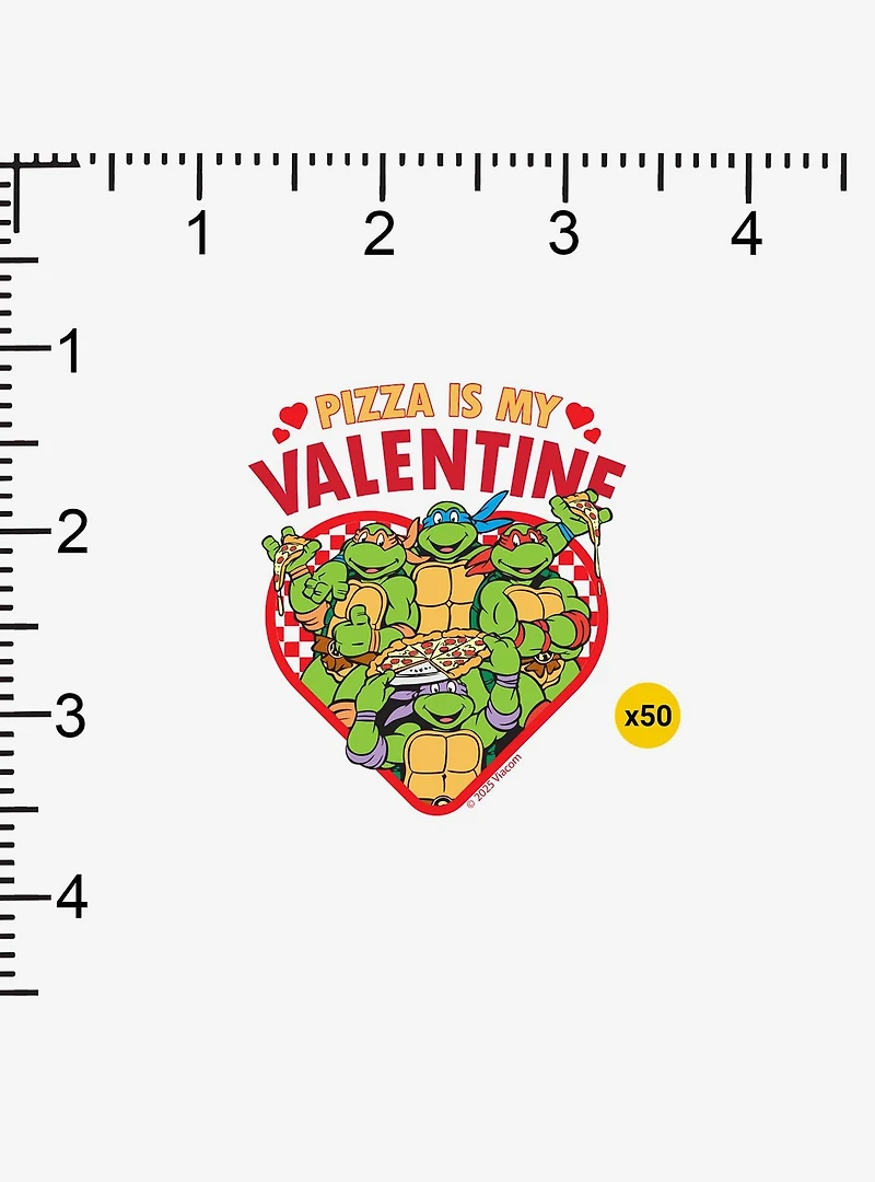 Teenage Mutant Ninja Turtles Pizza Is My Valentine 100ct Sticker Pack
