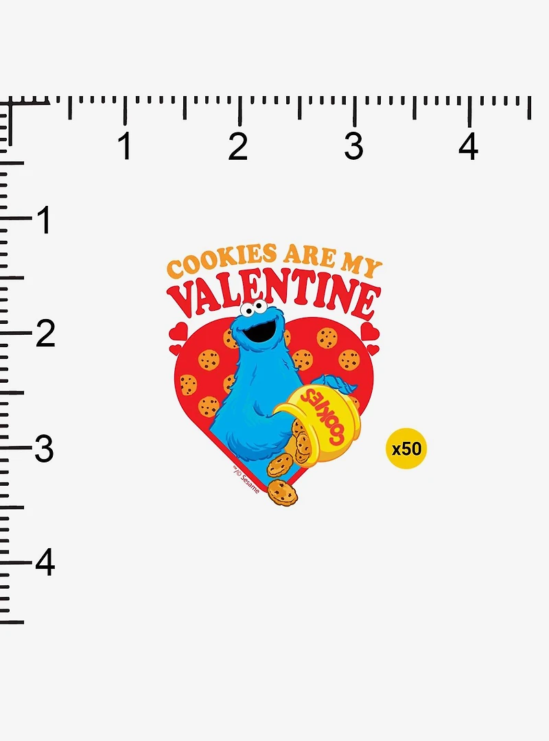 Sesame Street Cookies Are My Valentine 100ct Sticker Pack