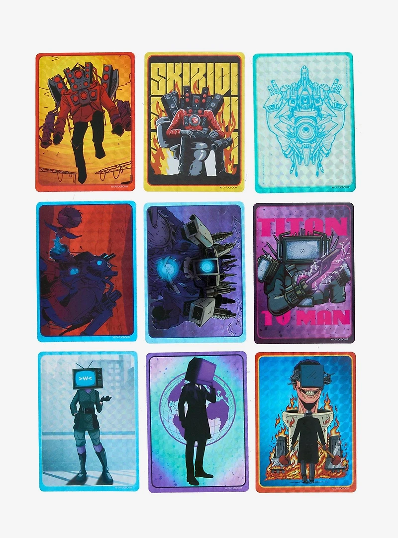 Skibidi Toilet Holographic Trading Stickers Mystery Pack