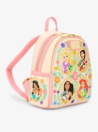 Loungefly Disney Princesses Floral Portraits Mini Backpack - BoxLunch Exclusive
