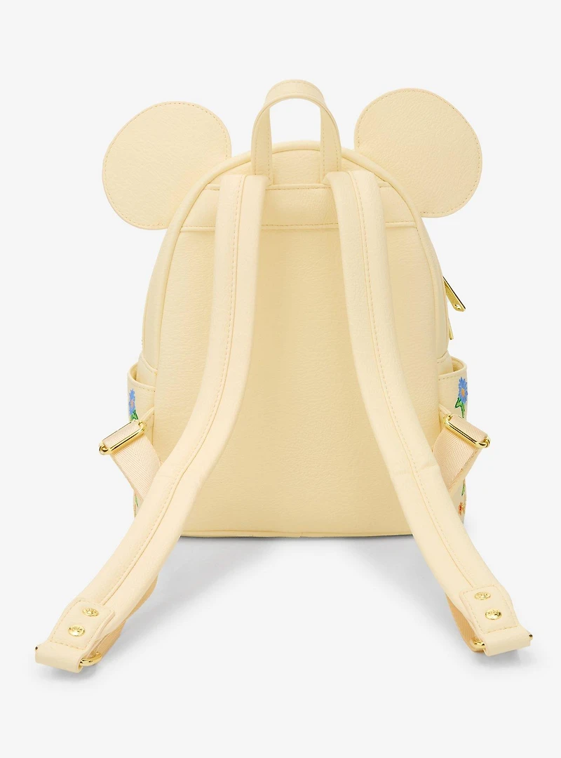 Loungefly Disney Minnie Mouse Orange Floral Ears Mini Backpack- BoxLunch Exclusive
