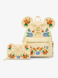 Loungefly Disney Minnie Mouse Orange Floral Ears Mini Backpack- BoxLunch Exclusive