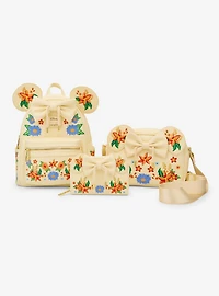 Loungefly Disney Minnie Mouse Orange Floral Ears Crossbody Bag - BoxLunch Exclusive