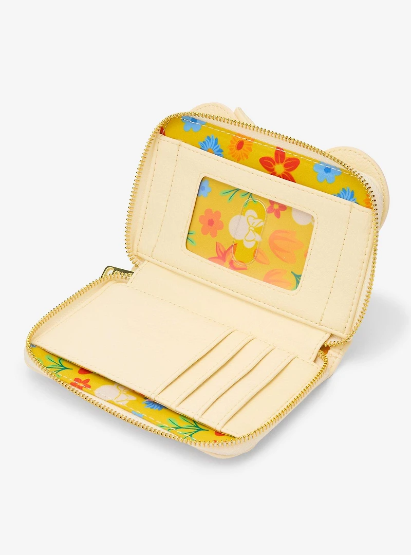 Loungefly Disney Minnie Mouse Orange Floral Ears Small Zip Wallet - BoxLunch Exclusive