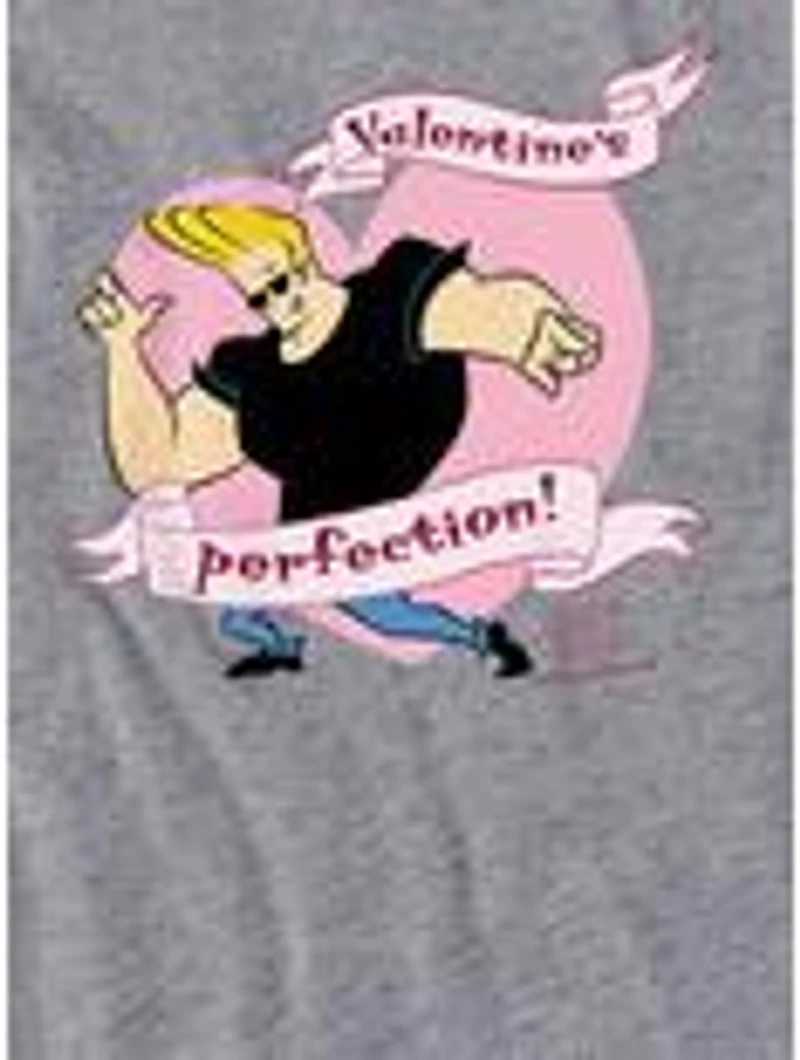 Johnny Bravo Valentines Perfection Women's Crop Top T-Shirt