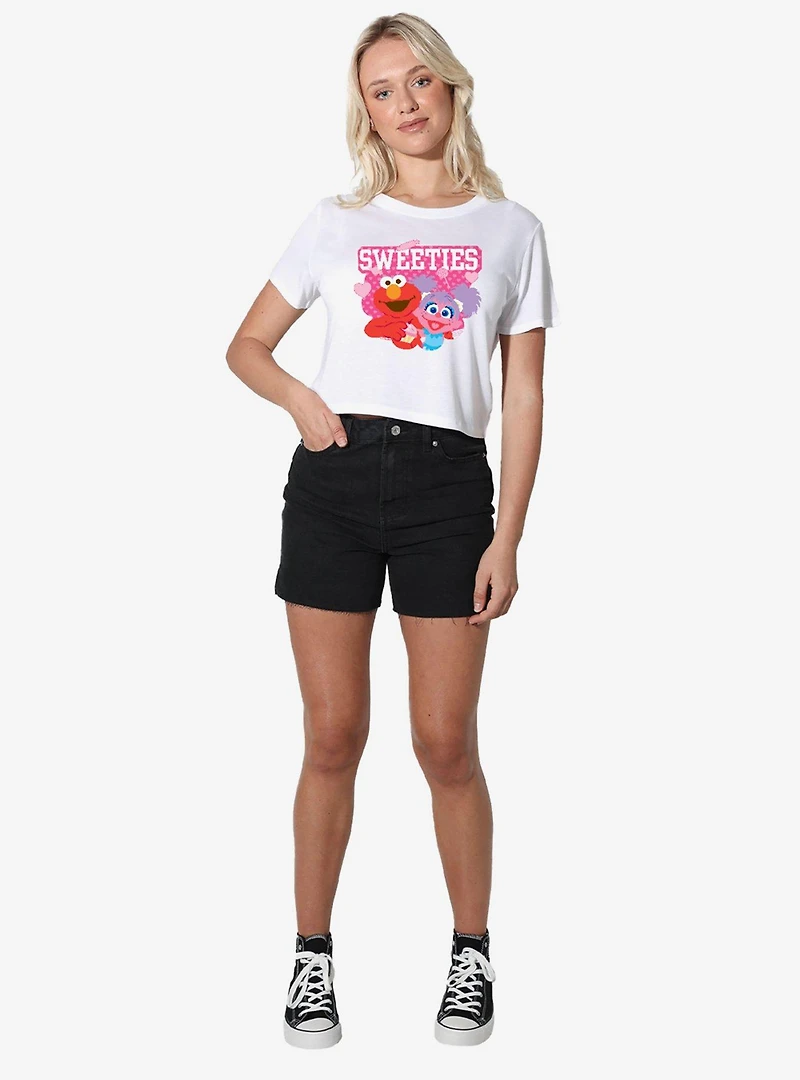Sesame Street Sweeties Elmo and Abby Women's Crop Top T-Shirt