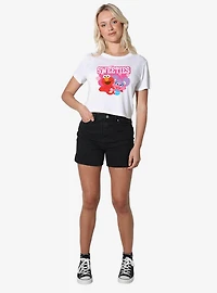 Sesame Street Sweeties Elmo and Abby Women's Crop Top T-Shirt