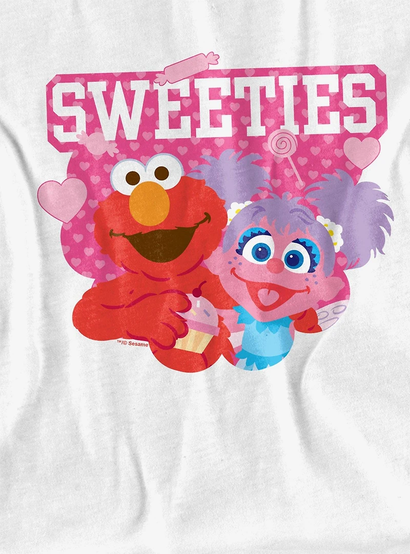 Sesame Street Sweeties Elmo and Abby Women's Crop Top T-Shirt