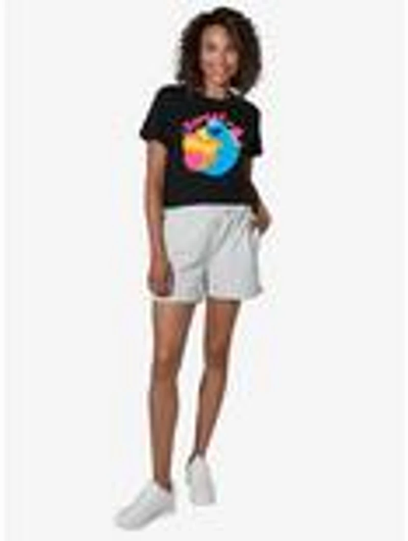 Sesame Street Sweet Hugs With Cookie Monster Women's Crop Top T-Shirt