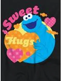 Sesame Street Sweet Hugs With Cookie Monster Women's Crop Top T-Shirt