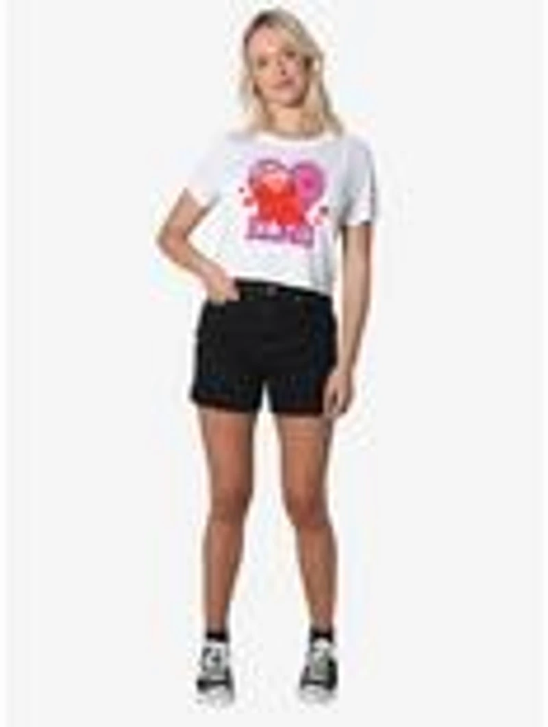 Sesame Street Love Elmo Women's Crop Top T-Shirt